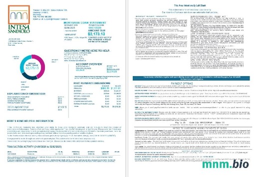Rumunia Intesa Sanpaolo Bank wyciąg z kredytu hipotecznego w formatach Word i PDF 1-2